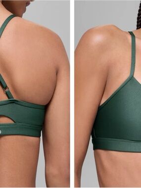ALO Yoga High-Waist Leggings + Sports Bra in Emerald Green
